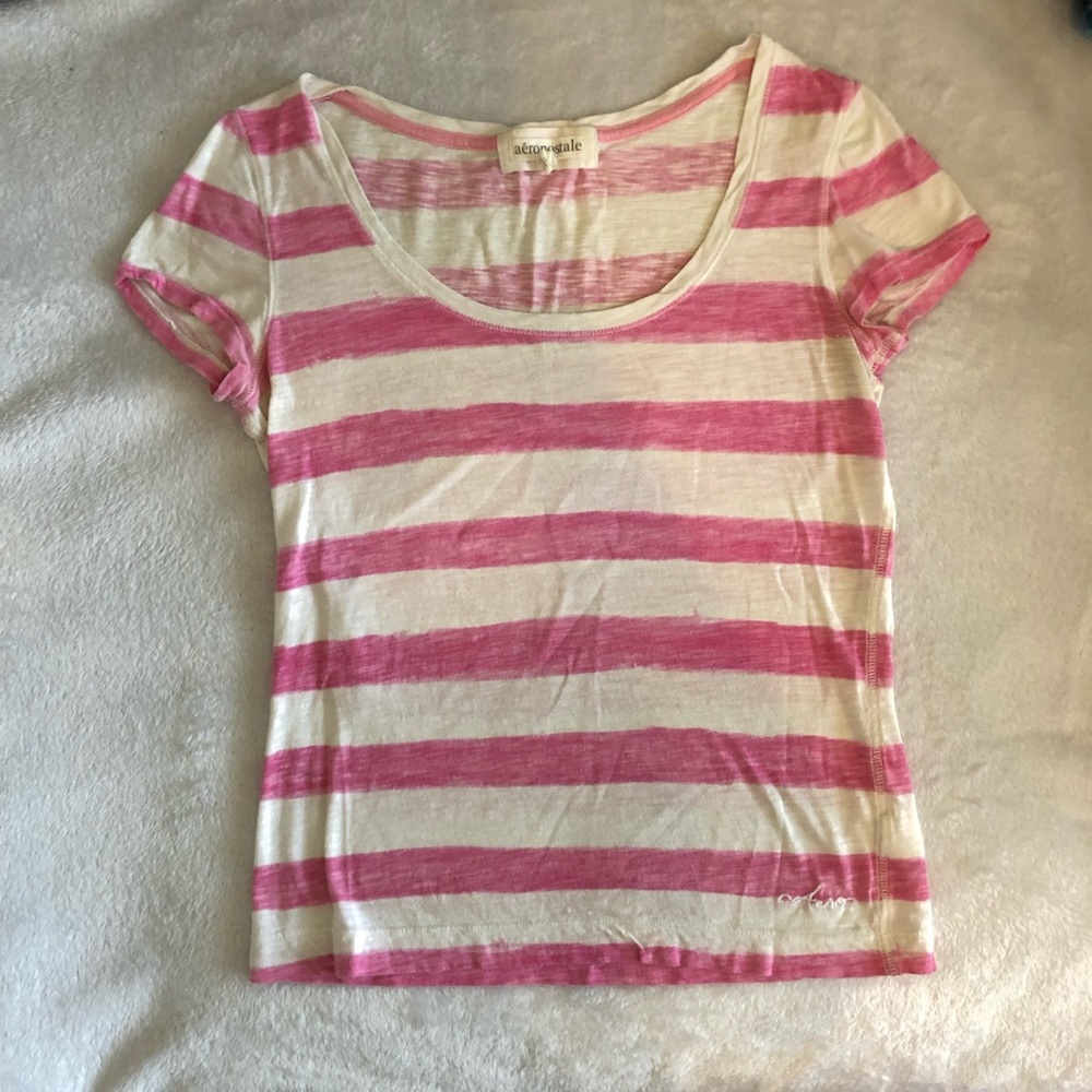 Aeropostale Striped Tee Large